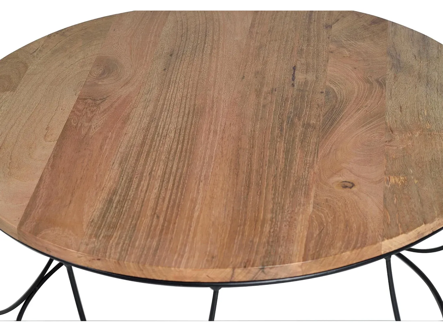 Giner y colomer Base da mesa em manguier e detalhes em metal.^ Mesa De Centro