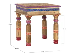 Mesa De Centro*Giner y colomer Base da mesa em manguier com detalhes minuciosos no principal Multicor
