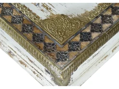Mesa De Centro|Giner y colomer Base de mesa em manguier blanc vieilli Branco