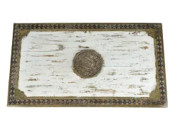 Mesa De Centro|Giner y colomer Base de mesa em manguier blanc vieilli Branco