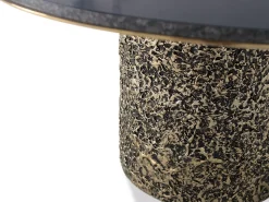 Best Giner y colomer Base de mesa em mármore com acabamento metálico elegante e refinado. Cinzento