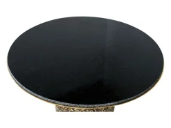 Best Giner y colomer Base de mesa em mármore com acabamento metálico elegante e refinado. Cinzento