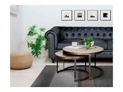 Mesa De Centro|Giner y colomer Base de mesa plateau bronze et pieds métal doré Multicor