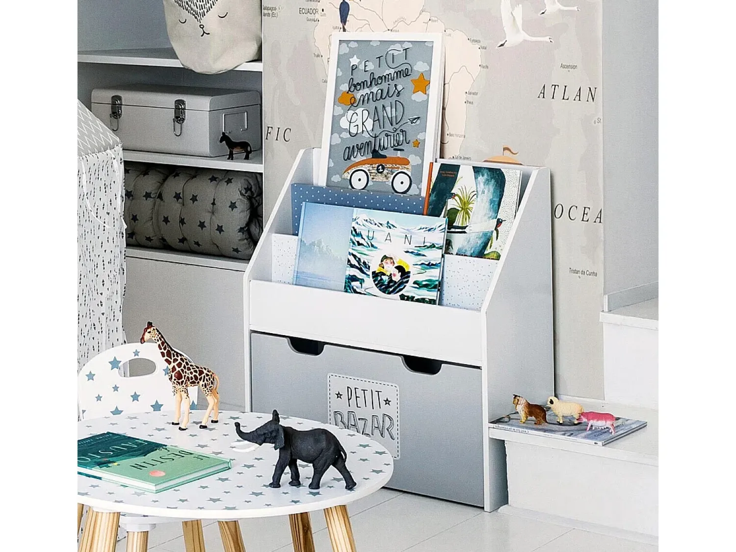 Atmosphera Bazar biblioteca 62,5x70x30cm^ Biblioteca