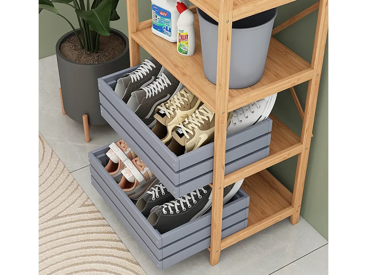 Prateleira*Vicco Bücherregal bambu 48.3x35.5x114 novaro Natural claro