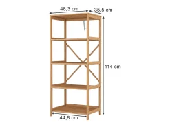 Prateleira*Vicco Bücherregal bambu 48.3x35.5x114 novaro Natural claro