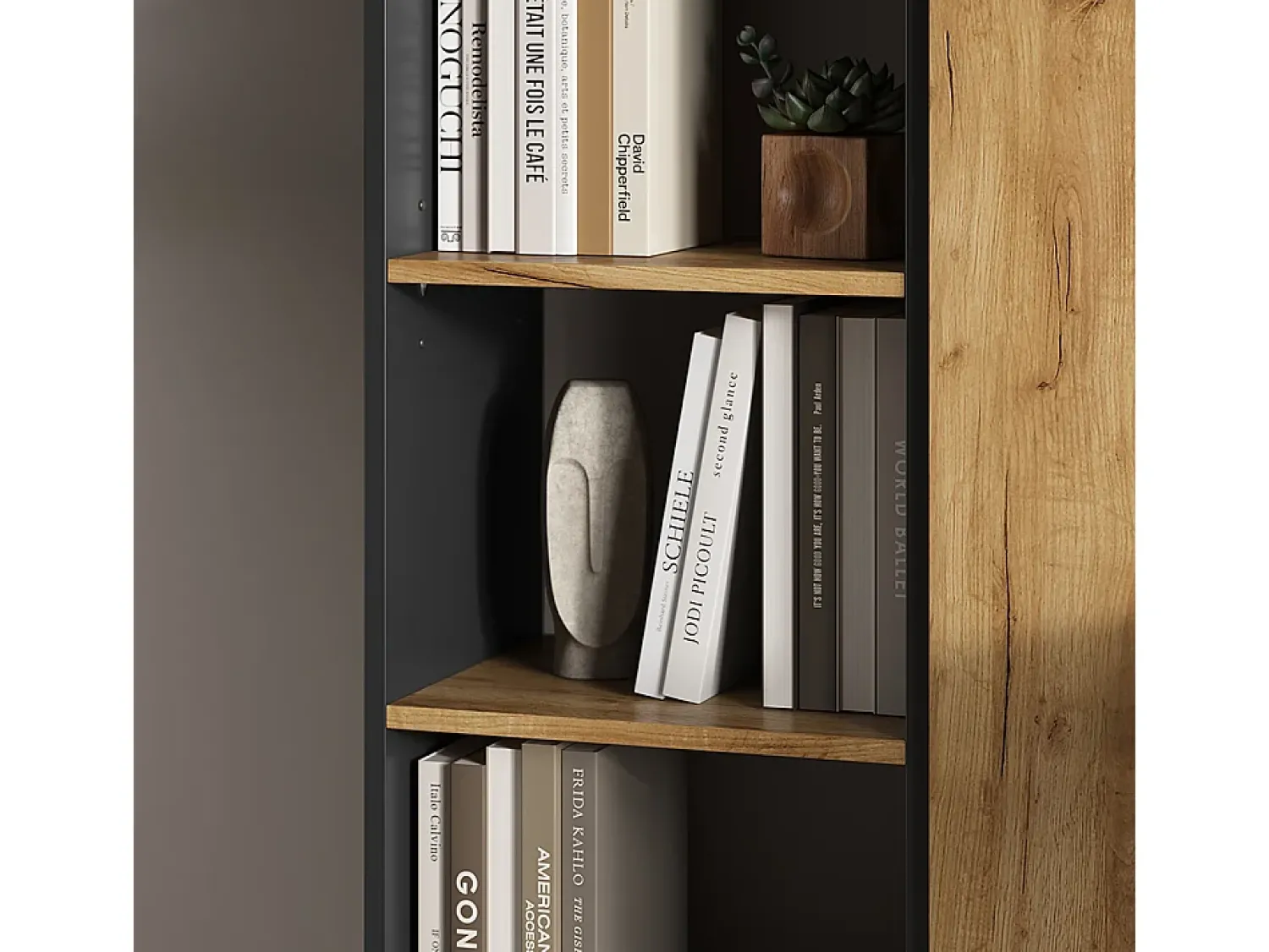 Prateleira*Vicco Bücherregal carvalho antracite/goldkraft 40x30x120 tomy Cinza antracite
