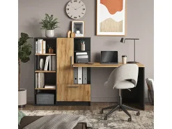 Prateleira*Vicco Bücherregal carvalho antracite/goldkraft 40x30x120 tomy Cinza antracite