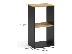 Vicco Bücherregal carvalho antracite/goldkraft 40x30x74 tomy^ Prateleira