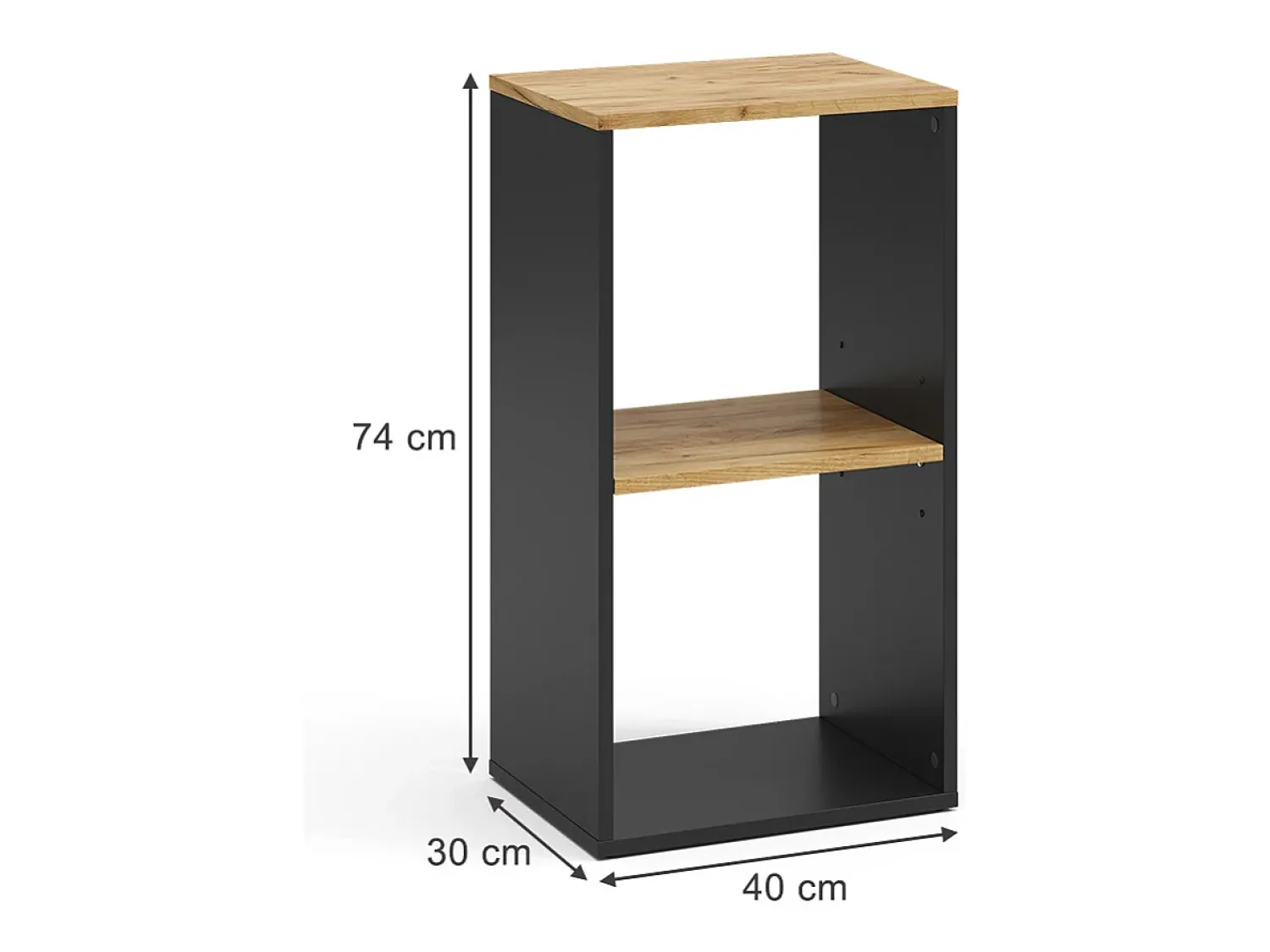 Vicco Bücherregal carvalho antracite/goldkraft 40x30x74 tomy^ Prateleira