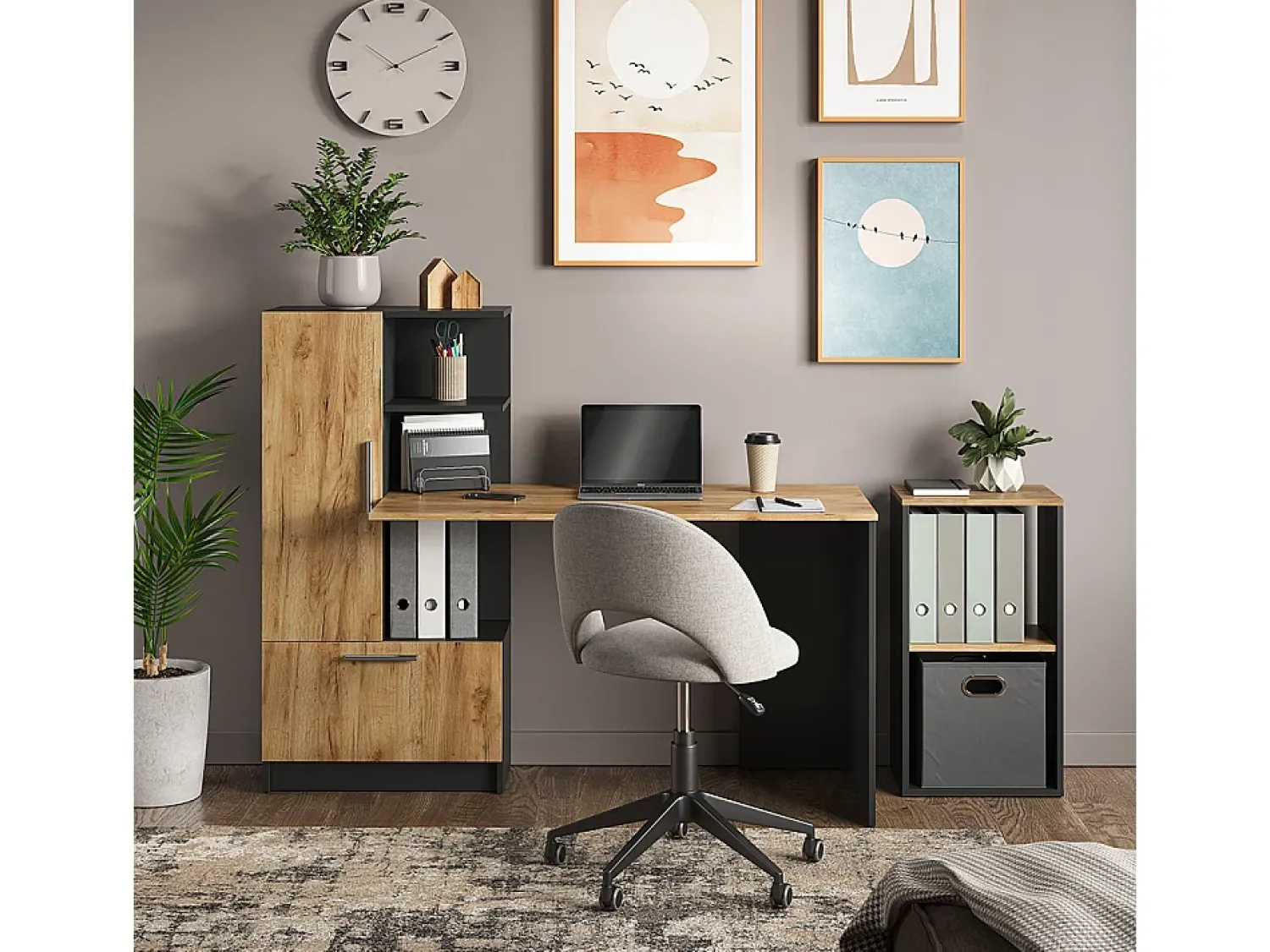 Vicco Bücherregal carvalho antracite/goldkraft 40x30x74 tomy^ Prateleira