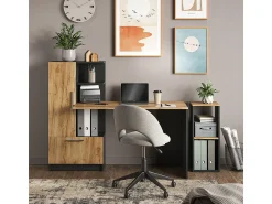 Prateleira*Vicco Bücherregal carvalho antracite/goldkraft 30x30x74 tomy Cinza antracite