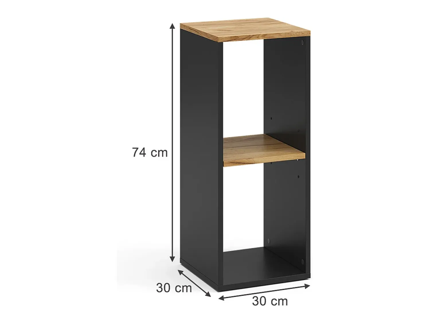 Prateleira*Vicco Bücherregal carvalho antracite/goldkraft 30x30x74 tomy Cinza antracite