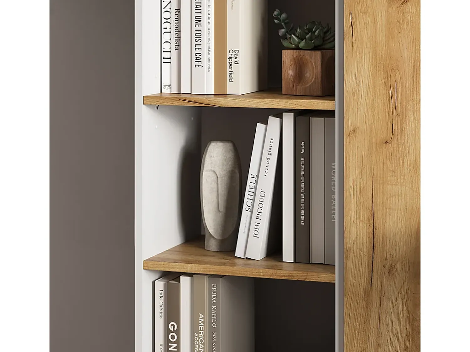 Prateleira*Vicco Bücherregal carvalho branco/dourado 40x30x120 tomy Natural escuro