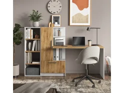 Prateleira*Vicco Bücherregal carvalho branco/dourado 40x30x120 tomy Natural escuro