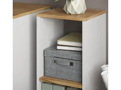 Prateleira|Vicco Bücherregal carvalho branco/dourado 30x30x74 tomy Natural escuro