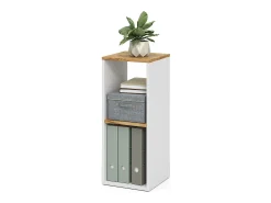 Prateleira|Vicco Bücherregal carvalho branco/dourado 30x30x74 tomy Natural escuro
