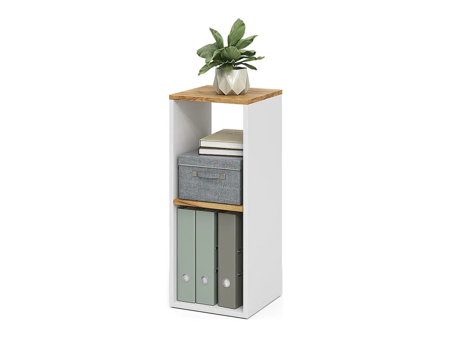 Prateleira|Vicco Bücherregal carvalho branco/dourado 30x30x74 tomy Natural escuro