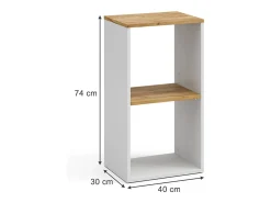 Vicco Bücherregal carvalho branco/dourado 40x30x74 tomy^ Prateleira