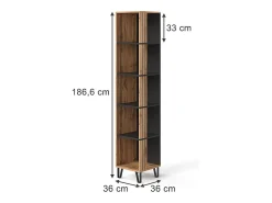 Prateleira|Vicco Bücherregal carvalho wotan 36x36x186.6 amber Natural escuro