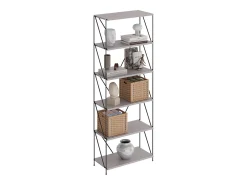 Prateleira*Vicco Bücherregal cinza-bege/preto 60x30x166.5 ravix Cinzento