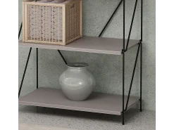 Prateleira*Vicco Bücherregal cinza-bege/preto 60x30x166.5 ravix Cinzento