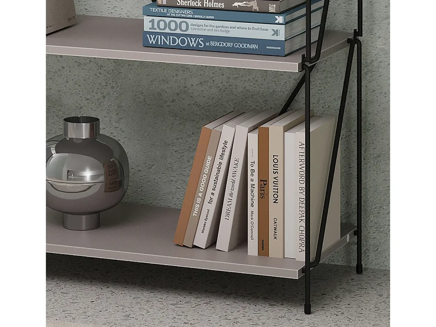 Vicco Bücherregal cinza-bege/preto 60x30x102.5 ravix^ Prateleira