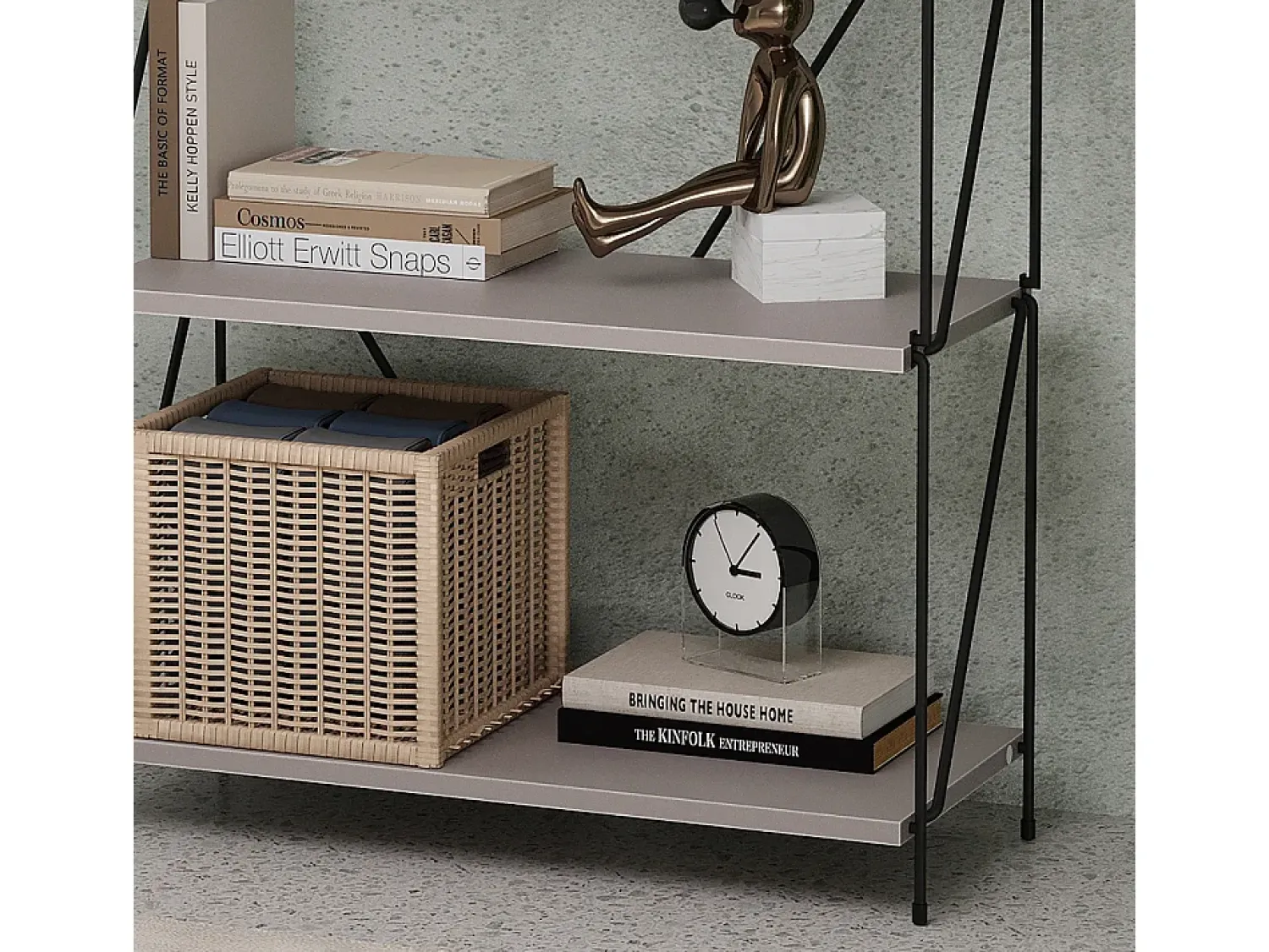 Discount Vicco Bücherregal cinza-bege/preto 60x30x134.5 ravix Cinzento