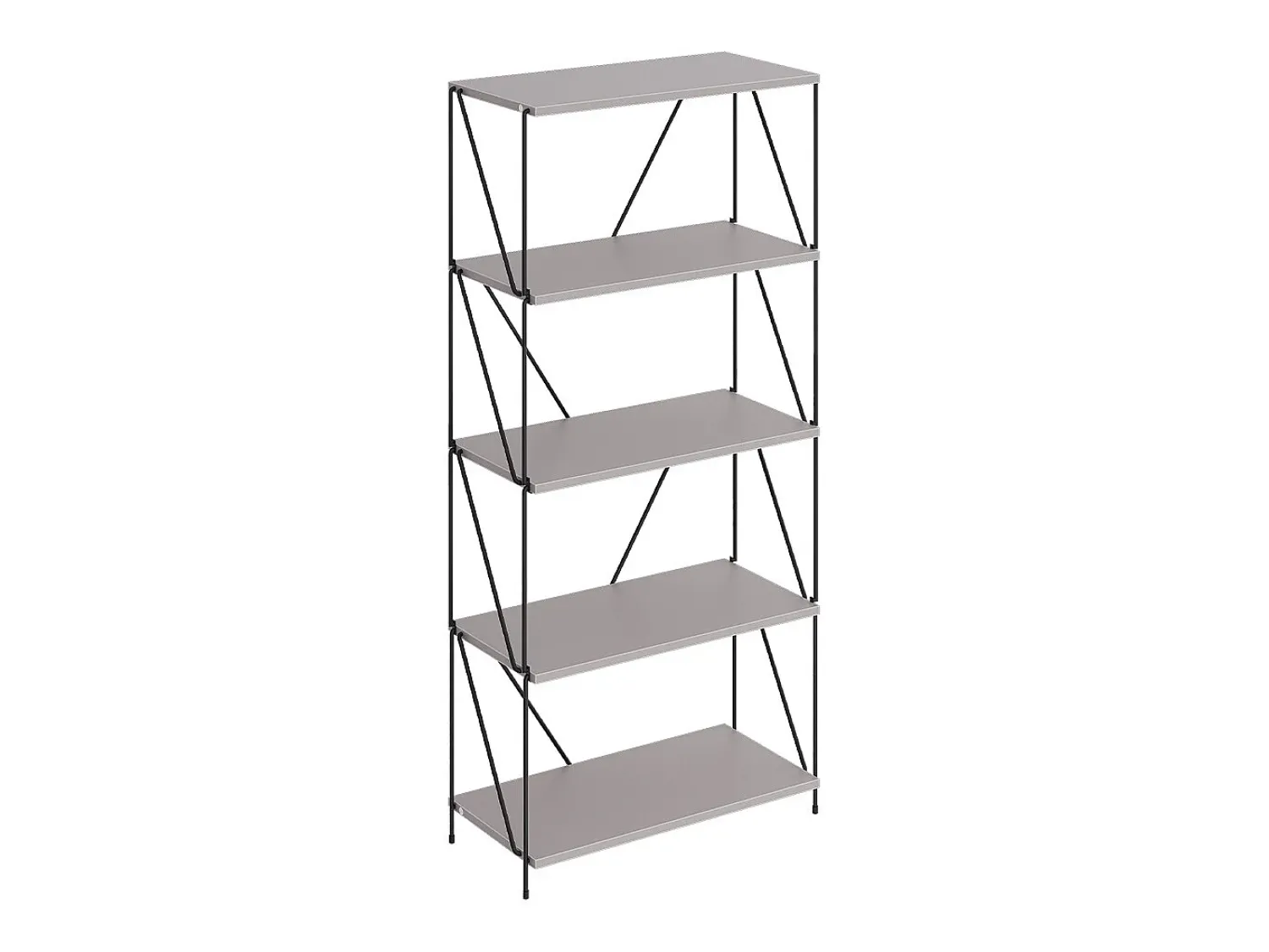 Discount Vicco Bücherregal cinza-bege/preto 60x30x134.5 ravix Cinzento