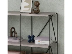 Vicco Bücherregal cinza-bege/preto 90x30x71 ravix^ Prateleira