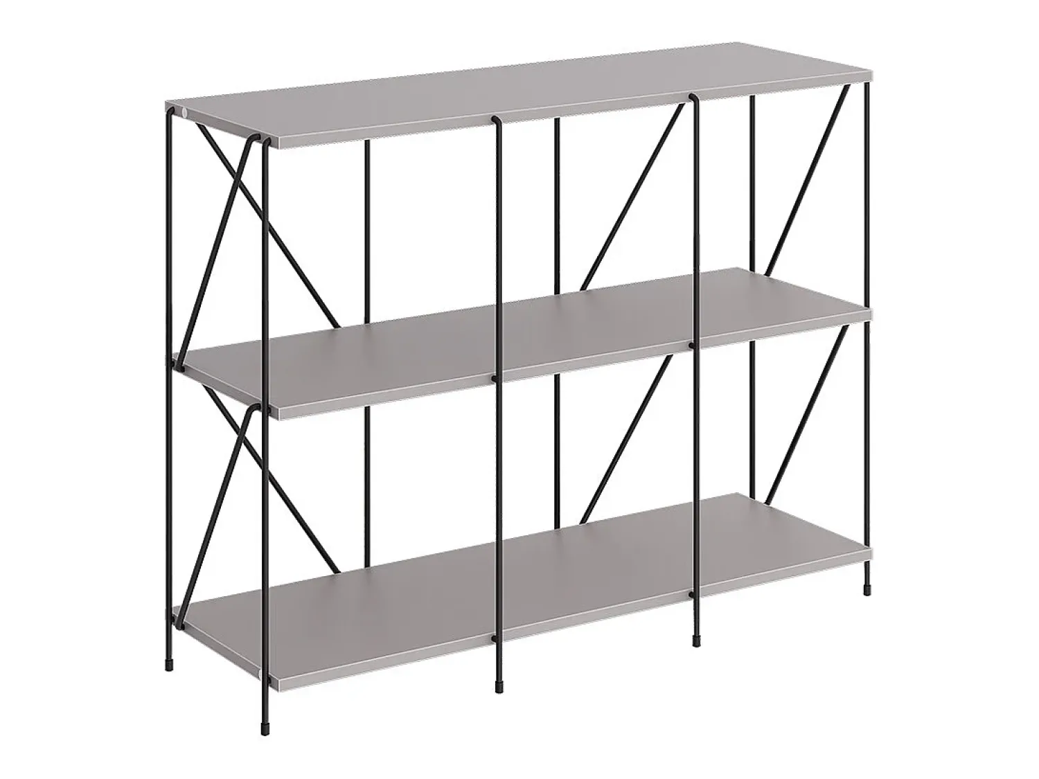 Vicco Bücherregal cinza-bege/preto 90x30x71 ravix^ Prateleira