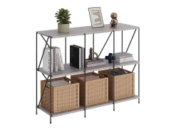Vicco Bücherregal cinza-bege/preto 90x30x71 ravix^ Prateleira