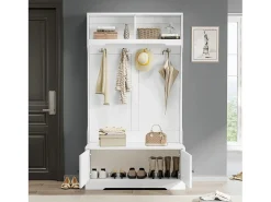 Clearance ModernLuxe Bengaleiro - 4 ganchos e 4 compartimentos - Branco
