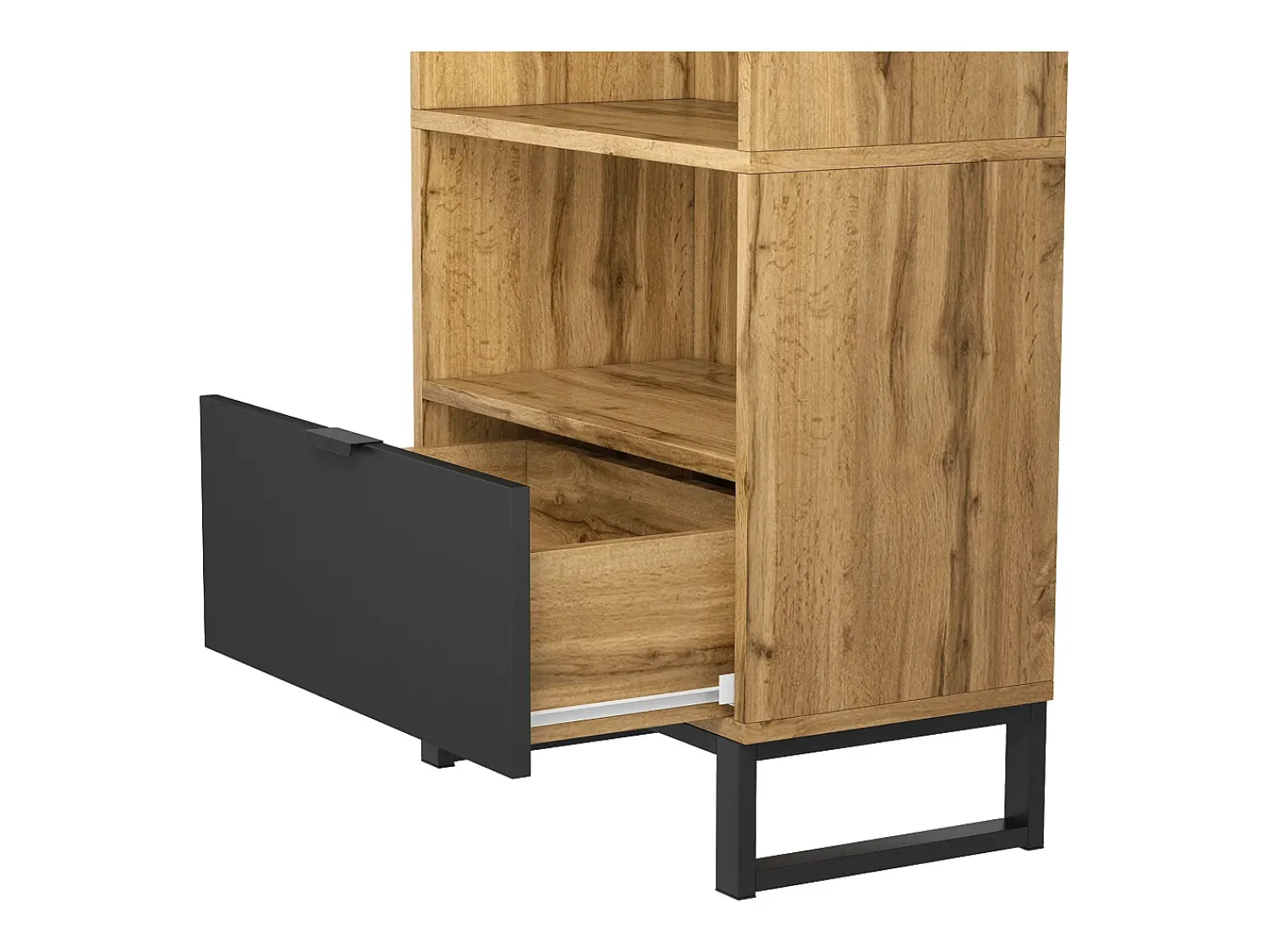 Discount ModernLuxe Bengaleiro com gaveta e compartimento - com varão - Natural Natural claro