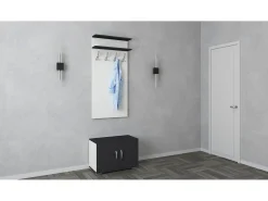 Bengaleiro Como, Antracite/Branco, L 66 cm^ Móvel De Arrumação|Sapateira