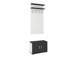 Bengaleiro Como, Antracite/Branco, L 66 cm^ Móvel De Arrumação|Sapateira