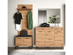 Cabide De Pé*Petits-Meubles Bengaleiro de parede 3 ganchos 1 prateleira Liora Wood Natural claro