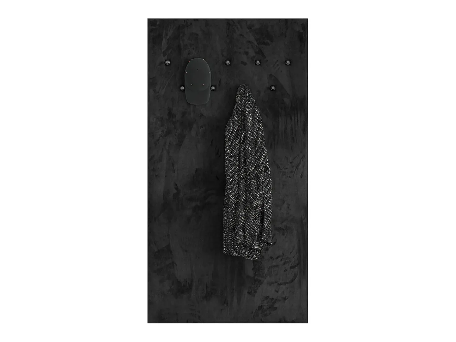 Cabide De Pé|Petits-Meubles Bengaleiro de parede com 9 ganchos Nilo Wood Preto