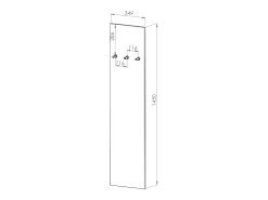 Petits-Meubles Bengaleiro de parede com 3 ganchos Liora Wood^ Cabide De Pé