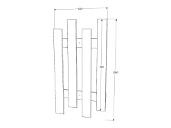 Cabide De Pé* Bengaleiro de pau com ripas, , 100 x 60 cm Branco