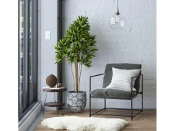 New Dorel Home Benjamin | Cadeira de Acento em Veludo Cinzento
