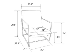 New Dorel Home Benjamin | Cadeira de Acento em Veludo Cinzento