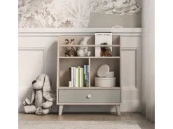 Best Petits-Meubles Biblioteca 1 gaveta Alycia - cinzento - efeito madeira 90cm Bege