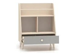Best Petits-Meubles Biblioteca 1 gaveta Alycia - cinzento - efeito madeira 90cm Bege