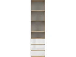 Petits-Meubles Biblioteca 3 gavetas Pop e branco 200cm^ Biblioteca