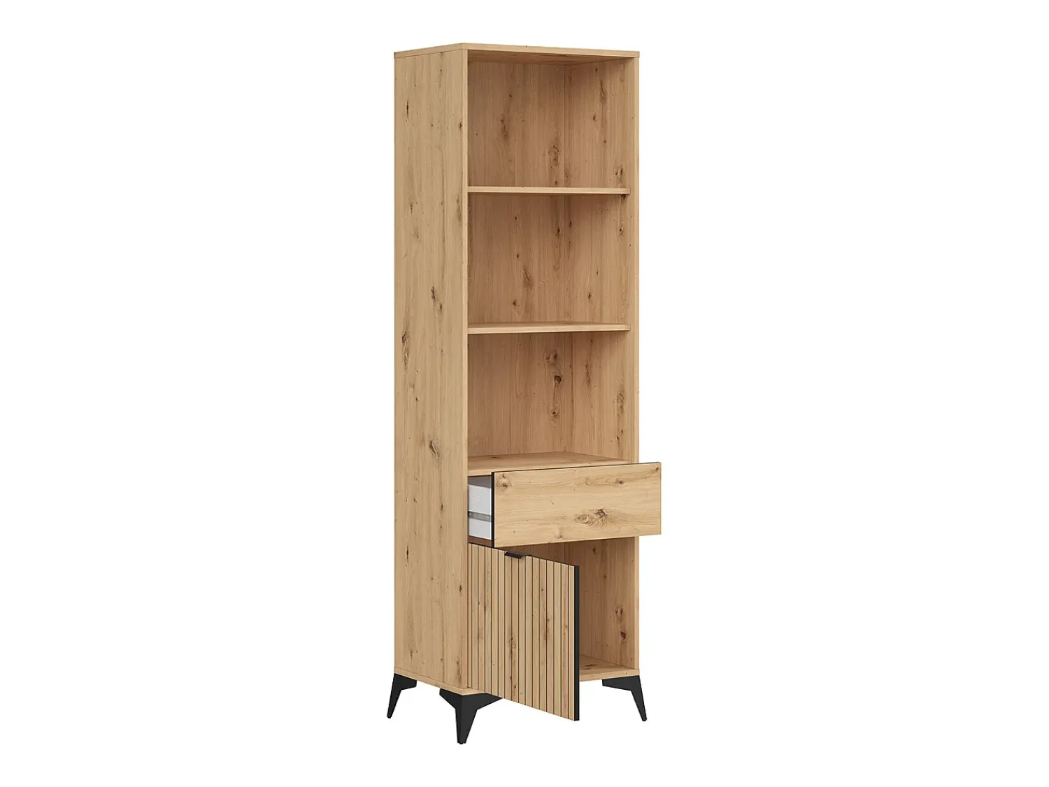 Biblioteca*Petits-Meubles Biblioteca 1 porta 1 gaveta Mao madeira 197cm Natural claro