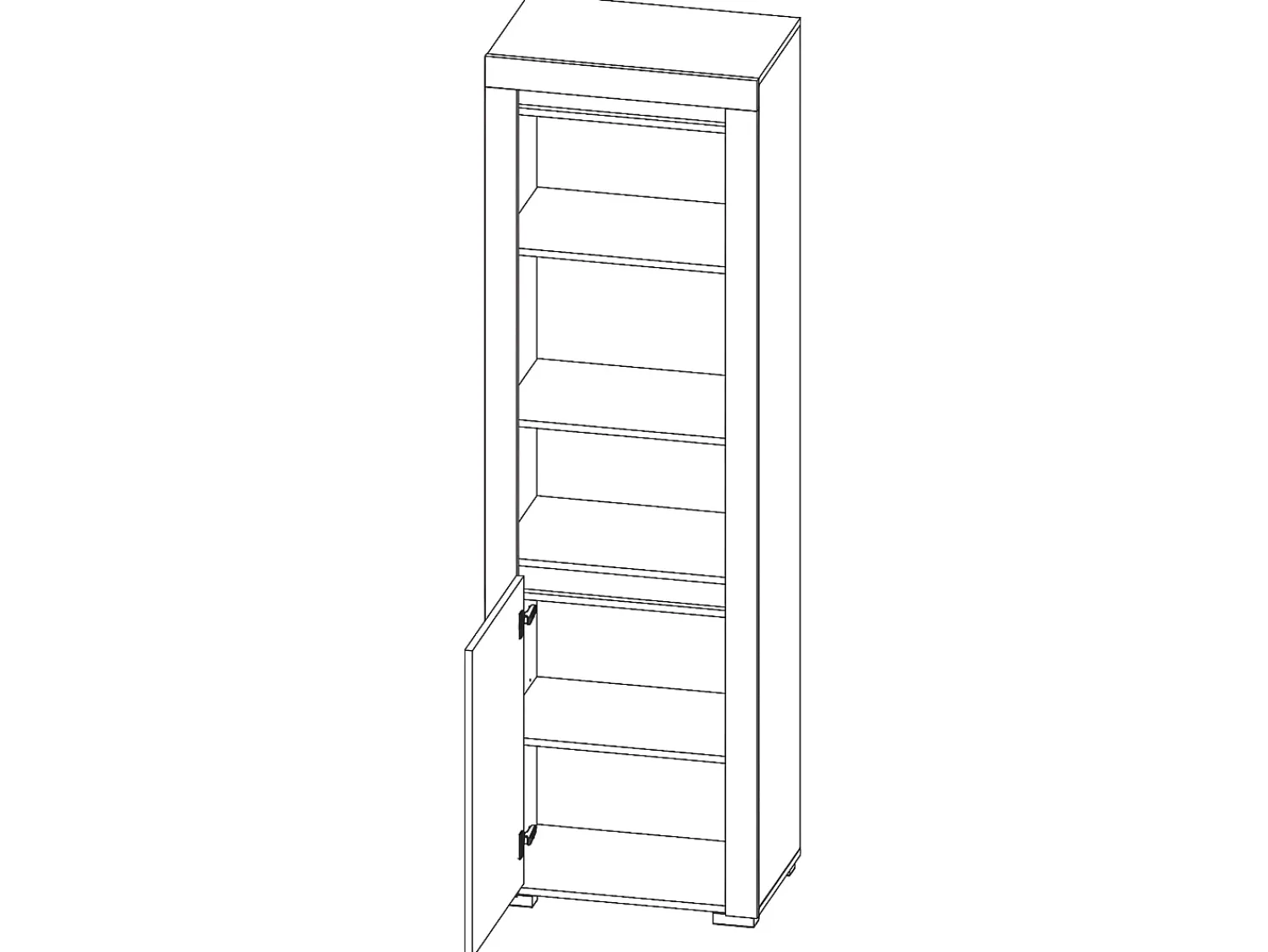 Outlet Petits-Meubles Biblioteca 1 porta Kasla 195cm Branco