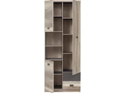 Biblioteca|Petits-Meubles Biblioteca 3 portas 2 gavetas Abel madeira e 205cm Cinzento