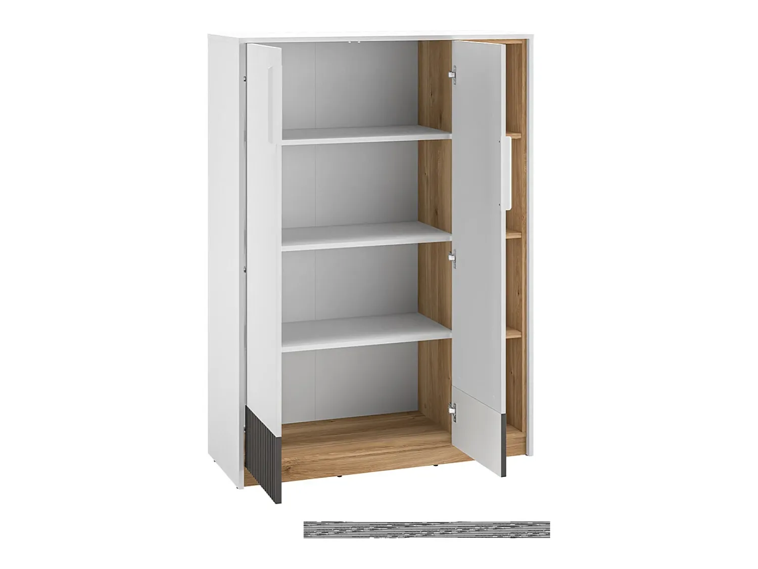 Biblioteca|Petits-Meubles Biblioteca 2 portas 1 gaveta Ronan 140cm Branco