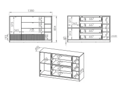 Biblioteca|Petits-Meubles Biblioteca 2 portas 1 gaveta Ronan 140cm Branco